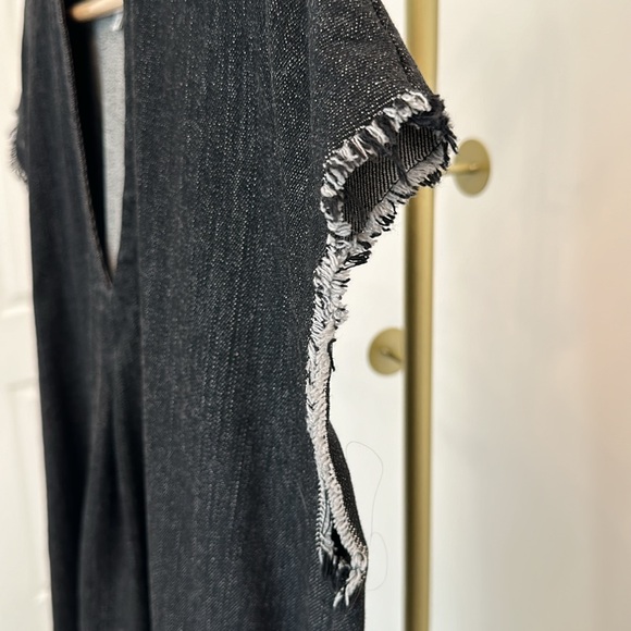 Jag Jewel black denim dress with pockets; One Size - Picture 4 of 7